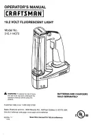 Craftsman 11407 Operator'S Manual preview