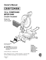 Craftsman 12 IN. COMPOUND MITER SAW 315.21222 Owner'S Manual preview