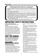 Preview for 2 page of Craftsman 125.12004 Operator'S Manual