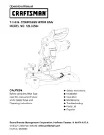 Preview for 1 page of Craftsman 126.32564 Operator'S Manual