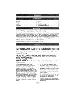 Preview for 2 page of Craftsman 136.748270 Operator'S Manual