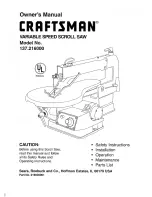 Craftsman 137.216000 Owner'S Manual preview