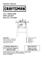 Craftsman 137.218020 Operator'S Manual preview