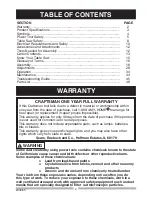 Preview for 2 page of Craftsman 137.21807 Operator'S Manual