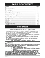 Preview for 2 page of Craftsman 137.218070 Operator'S Manual