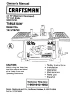 Craftsman 137.218760 Owner'S Manual preview