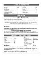 Preview for 2 page of Craftsman 137.248880 Operator'S Manual