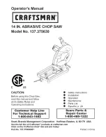 Craftsman 137.375630 Operator'S Manual preview