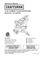 Craftsman 137.407530 Operator'S Manual preview