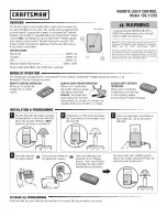 Craftsman 139.21255 Manual preview