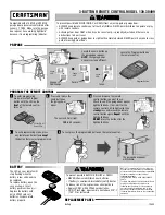 Preview for 1 page of Craftsman 139.30499 Instructions