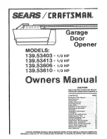 Craftsman 139.53403 Owner'S Manual preview