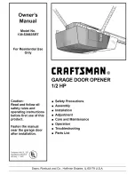 Craftsman 139.53663SRT Owner'S Manual preview
