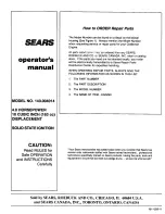 Preview for 12 page of Craftsman 143.003508 Operator'S Manual