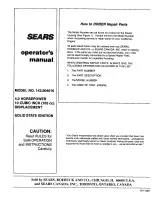 Предварительный просмотр 12 страницы Craftsman 143.004016 Operator'S Manual