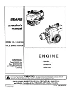 Предварительный просмотр 1 страницы Craftsman 143.991200 Operator'S Manual