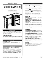 Предварительный просмотр 1 страницы Craftsman 14926 Operator'S Manual