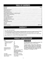 Preview for 2 page of Craftsman 152.211240 Owner'S Manual