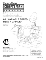 Предварительный просмотр 1 страницы Craftsman 152.211620 Owner'S Manual