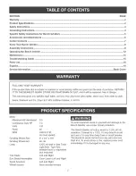 Preview for 2 page of Craftsman 152.211640 Owner'S Manual