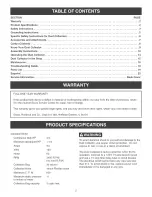 Preview for 2 page of Craftsman 152.213351 Owner'S Manual