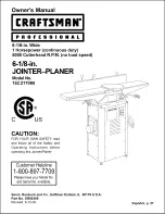 Preview for 1 page of Craftsman 152.217060 Owner'S Manual