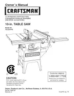 Craftsman 152.221040 Owner'S Manual preview