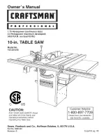 Craftsman 152.221240 Owner'S Manual preview