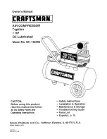 Предварительный просмотр 1 страницы Craftsman 16639 - 1 HP 7 Gal. Portable Air Compressor Owner'S Manual