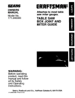 Preview for 1 page of Craftsman 171.240300 Owner'S Manual