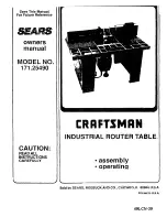 Предварительный просмотр 1 страницы Craftsman 171.25490 Owner'S Manual