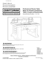 Preview for 1 page of Craftsman 171.61181 Owner'S Information Manual