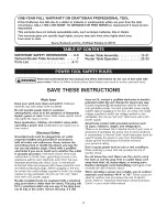 Preview for 2 page of Craftsman 171.61181 Owner'S Information Manual