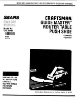 Preview for 1 page of Craftsman 17125468 Owner'S Manual