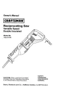 Preview for 1 page of Craftsman 172.17174 Owner'S Manual