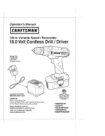 Preview for 1 page of Craftsman 172.64120 Operator'S Manual