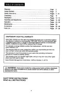 Preview for 2 page of Craftsman 172.74815 Operator'S Manual