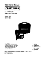 Preview for 1 page of Craftsman 18180 - to Coil Roofing Nailer Operator'S Manual