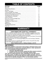 Preview for 2 page of Craftsman 21221 - 12 in. Sliding Dual Bevel Compound Miter Saw Operator'S Manual