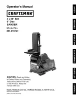 Craftsman 21514 - Belt & Disc Sander Operator'S Manual preview