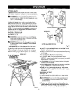 Preview for 27 page of Craftsman 21805 - 10 in. Table Saw Operator'S Manual