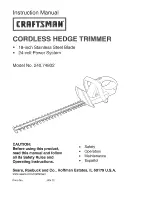 Preview for 1 page of Craftsman 240.74802 Instruction Manual