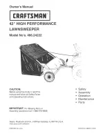 Craftsman 24222 - 42 in. High Speed Sweeper Owner'S Manual preview