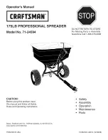 Preview for 1 page of Craftsman 24594 - Professional Universal Broadcast Spreader Operator'S Manual