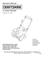 Предварительный просмотр 1 страницы Craftsman 247.11683 Operator'S Manual