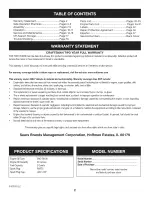 Preview for 2 page of Craftsman 247.11683 Operator'S Manual