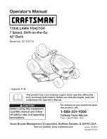 Предварительный просмотр 1 страницы Craftsman 247.203710 Operator'S Manual