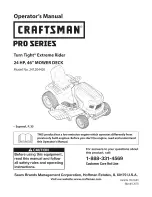 Preview for 1 page of Craftsman 247.204420 Operator'S Manual