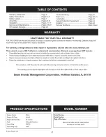 Preview for 2 page of Craftsman 247.23000 Operator'S Manual