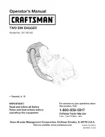 Preview for 1 page of Craftsman 247.240192 Operator'S Manual